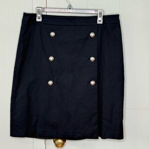 ⭐️3/$25⭐️ Talbots Navy Blue Military Pencil Skirt with Nautical Buttons